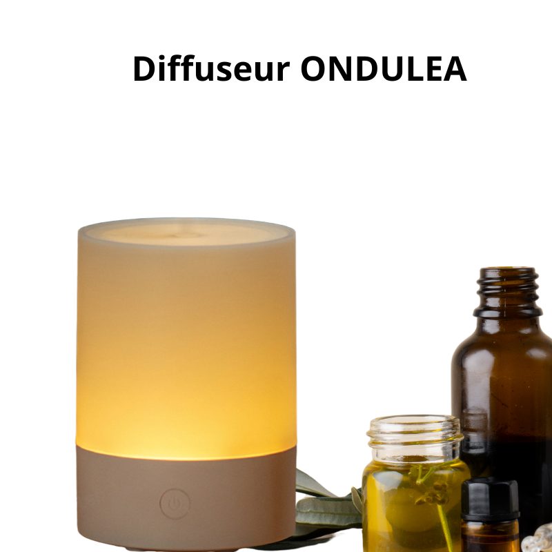 Petit diffuseur d'huiles essentiels avec lumière 200 ml.